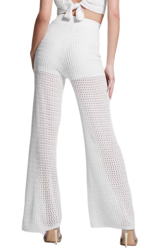 GUESS YASMINA WIDE LEG SWTR PANT ΠΑΝΤΕΛΟΝΙ ΓΥΝΑΙΚΕΙΟ ECRU