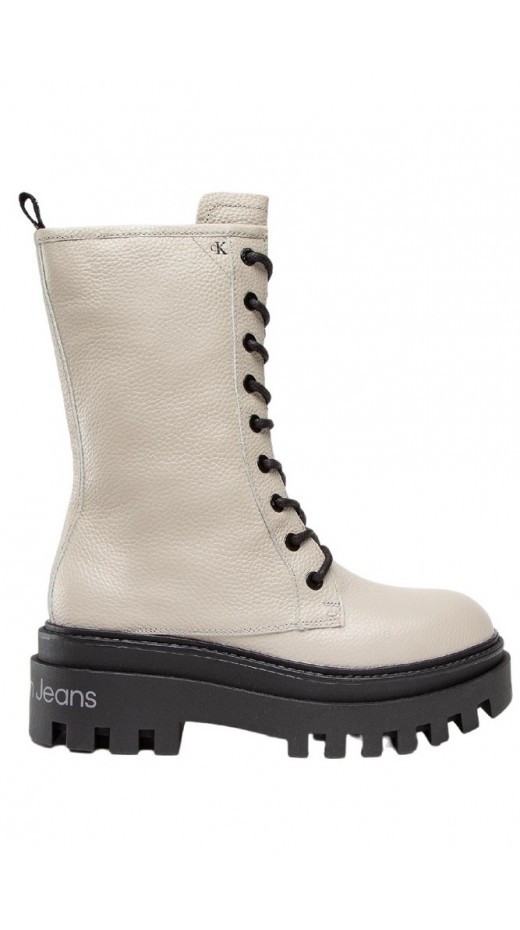 CALVIN KLEIN JEANS FLATFORM MID LACEUP BOOT ΠΑΠΟΥΤΣΙ ΓΥΝΑΙΚΕΙΟ ECRU