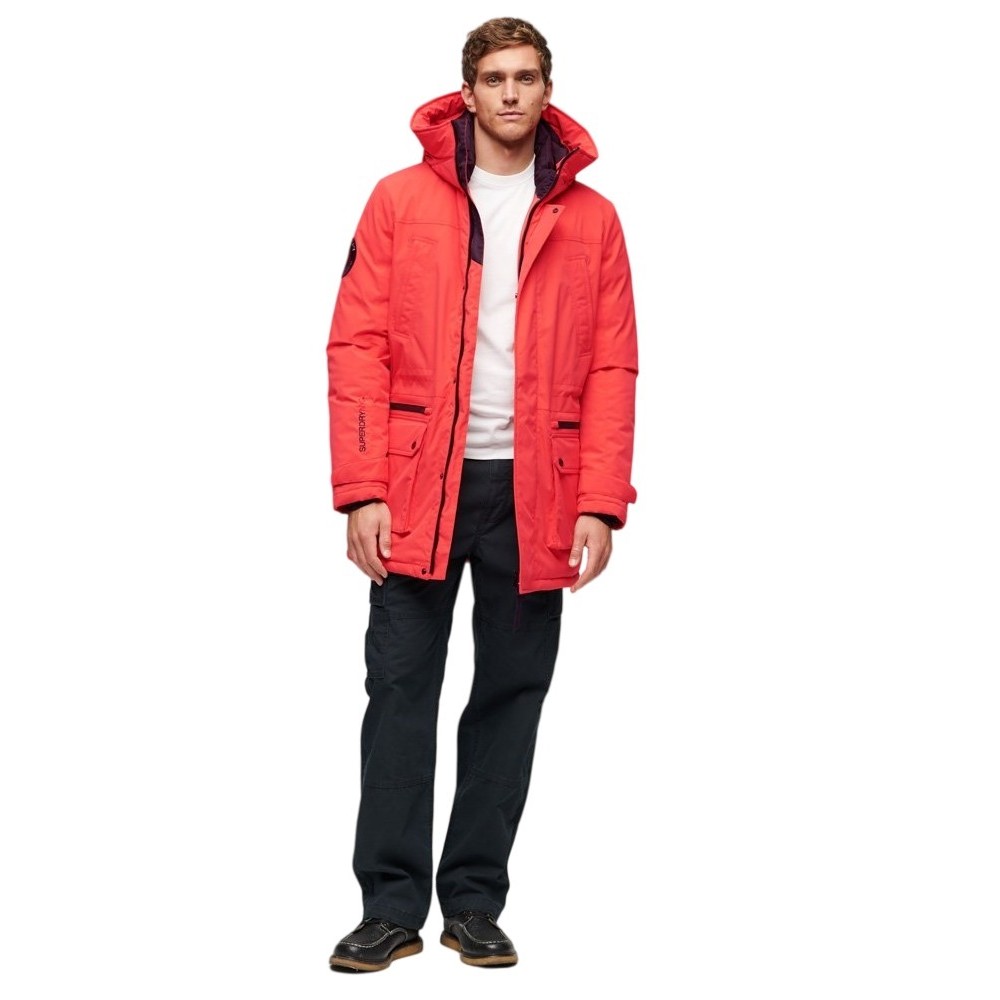 SUPERDRY CITY PADDED PARKA JACKET ΜΠΟΥΦΑΝ ΑΝΔΡΙΚΟ ORANGE