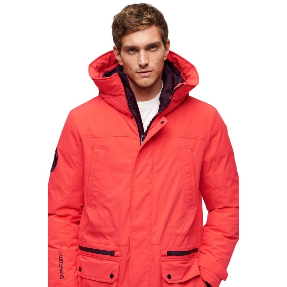 SUPERDRY CITY PADDED PARKA JACKET ΜΠΟΥΦΑΝ ΑΝΔΡΙΚΟ ORANGE