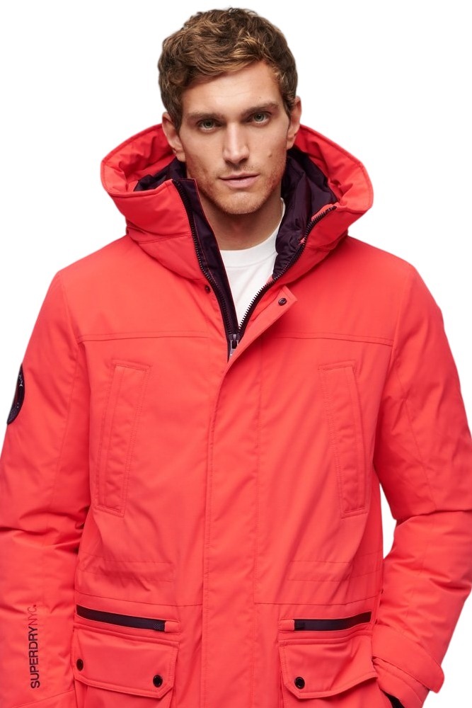 SUPERDRY D4 SDCD CITY PADDED PARKA JACKET ΜΠΟΥΦΑΝ ΑΝΔΡΙΚΟ ORANGE