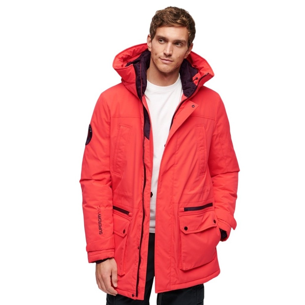 SUPERDRY CITY PADDED PARKA JACKET ΜΠΟΥΦΑΝ ΑΝΔΡΙΚΟ ORANGE