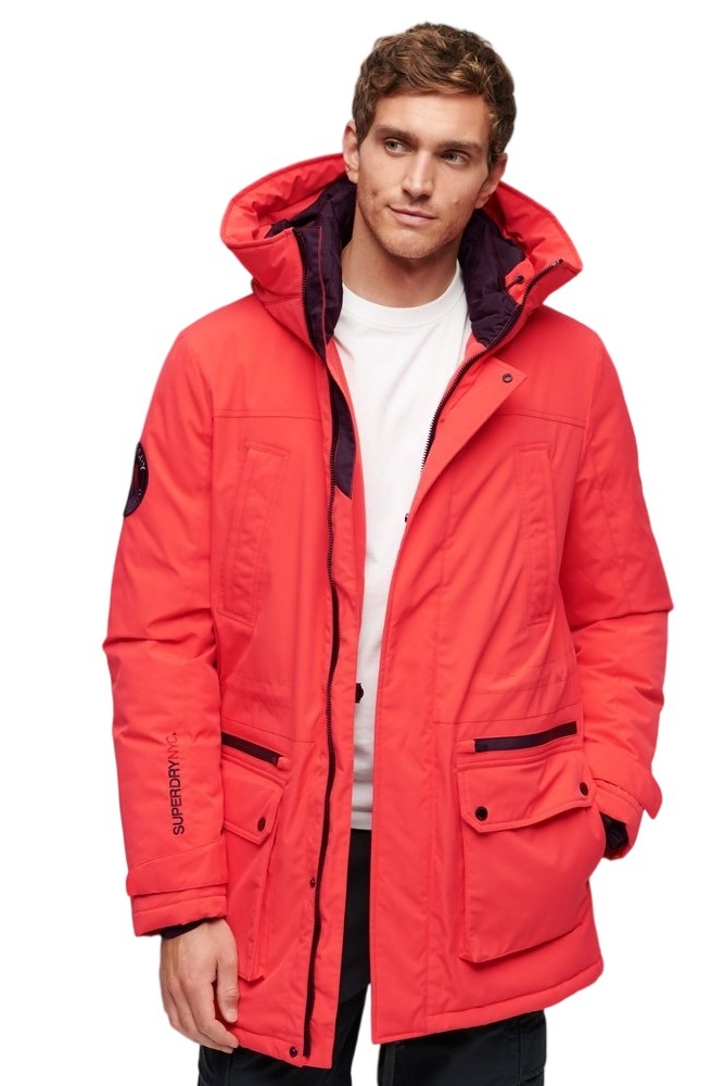 SUPERDRY CITY PADDED PARKA JACKET ΜΠΟΥΦΑΝ ΑΝΔΡΙΚΟ ORANGE