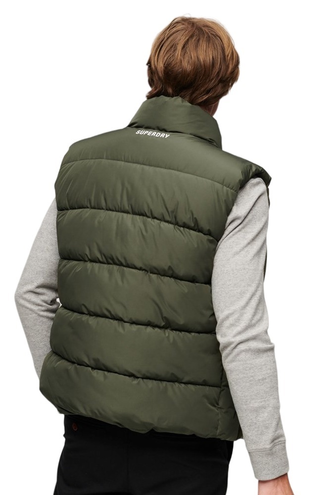 SUPERDRY SPORTS PUFFER GILET ΜΠΟΥΦΑΝ-ΓΙΛΕΚΟ ΑΝΔΡΙΚΟ KHAKI