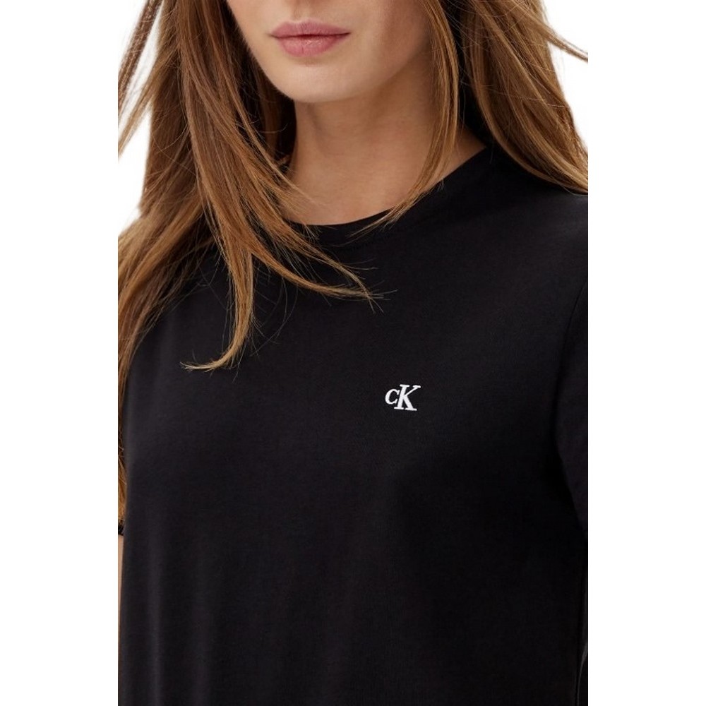 CALVIN KLEIN JEANS ARCHIVE JERSEY CREW TEE T-SHIRT ΜΠΛΟΥΖΑ ΓΥΝΑΙΚΕΙΑ BLACK