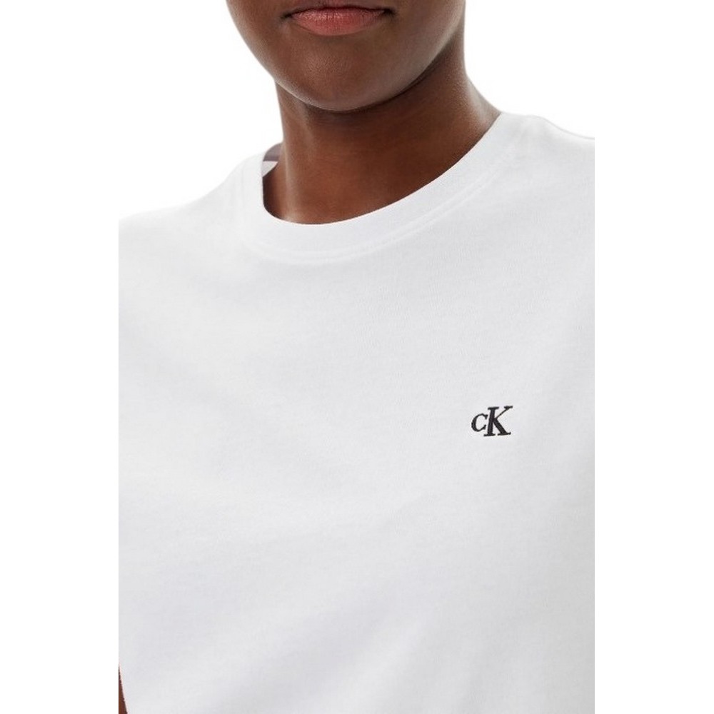 CALVIN KLEIN JEANS ARCHIVE JERSEY CREW TEE T-SHIRT ΜΠΛΟΥΖΑ ΓΥΝΑΙΚΕΙΑ WHITE