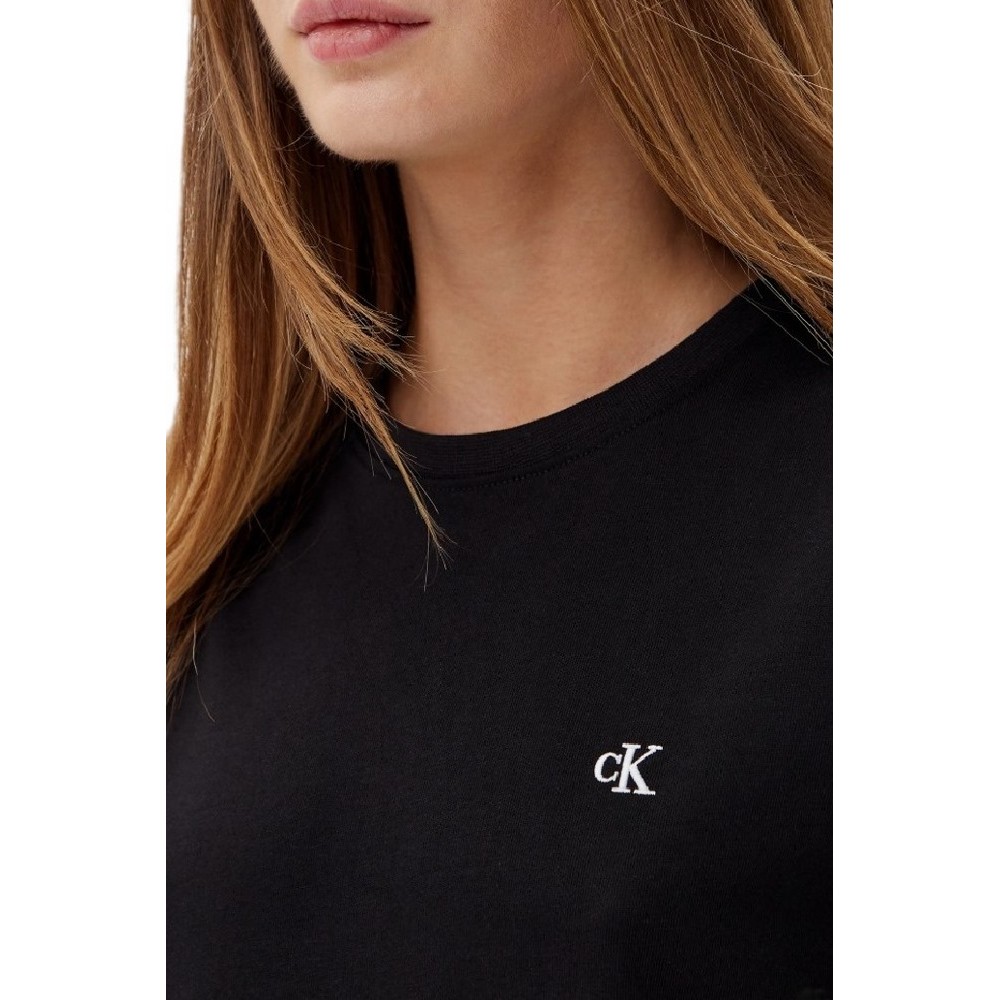 CALVIN KLEIN JEANS ARCHIVE JERSEY CREW TEE T-SHIRT ΜΠΛΟΥΖΑ ΓΥΝΑΙΚΕΙΑ BLACK