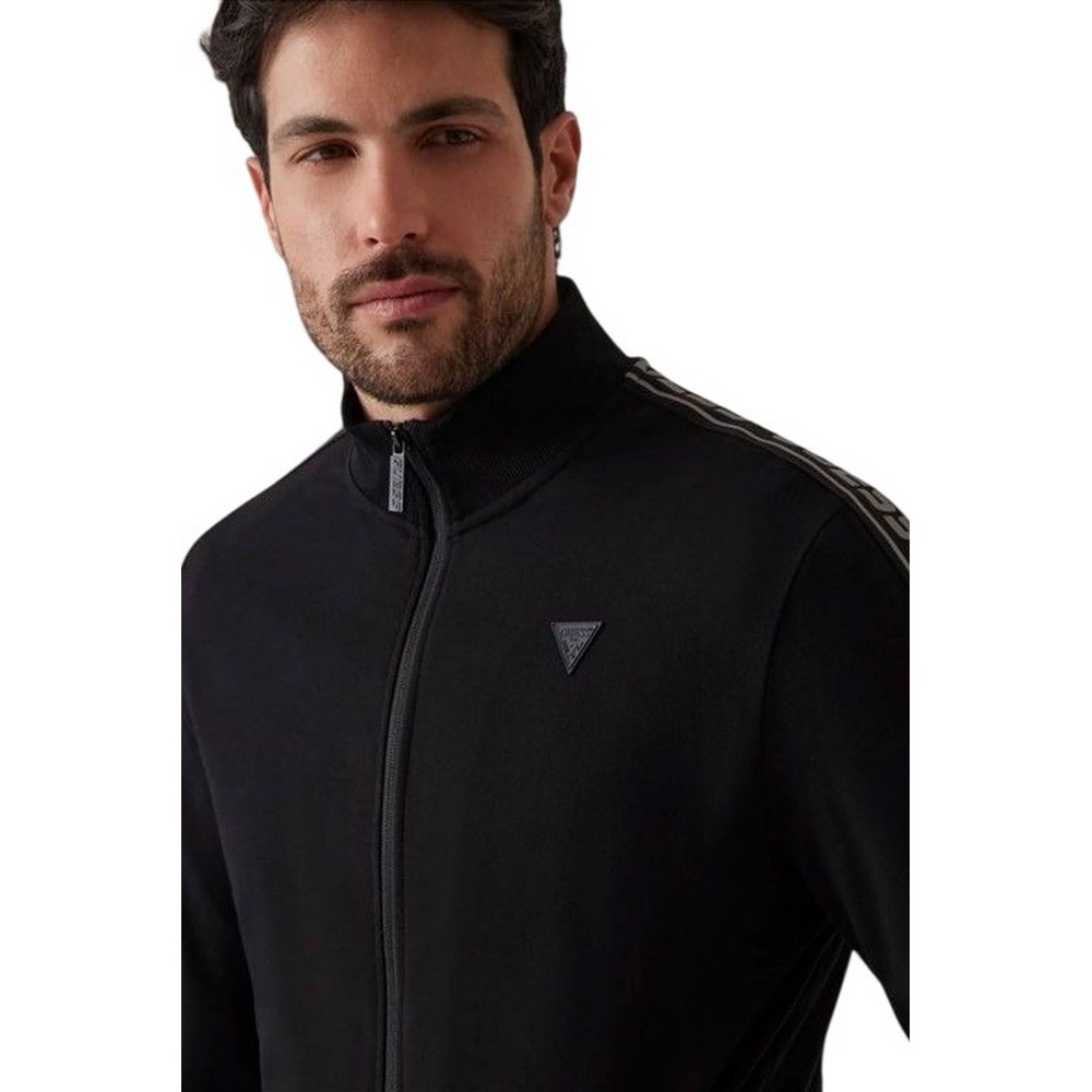 GUESS FULL ZIP NEW ARLO SWEATSHIRT ΖΑΚΕΤΑ ΦΟΥΤΕΡ ΑΝΔΡΙΚΗ BLACK
