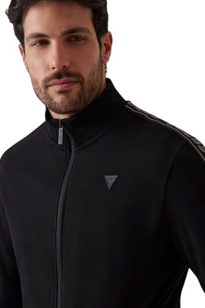 GUESS FULL ZIP NEW ARLO SWEATSHIRT ΖΑΚΕΤΑ ΦΟΥΤΕΡ ΑΝΔΡΙΚΗ BLACK