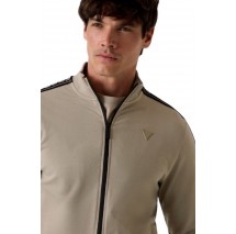 GUESS FULL ZIP NEW ARLO SWEATSHIRT ΖΑΚΕΤΑ ΦΟΥΤΕΡ ΑΝΔΡΙΚΗ BEIGE