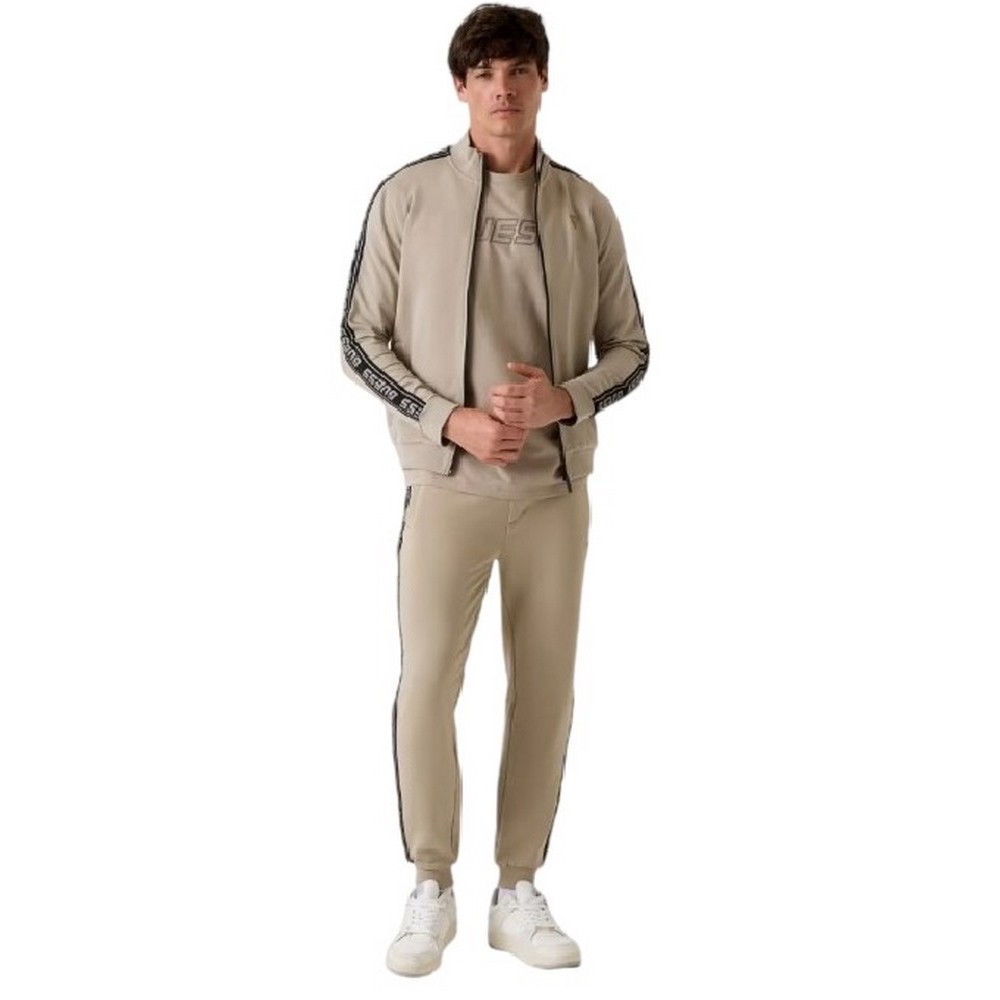 GUESS FULL ZIP NEW ARLO SWEATSHIRT ΖΑΚΕΤΑ ΦΟΥΤΕΡ ΑΝΔΡΙΚΗ BEIGE