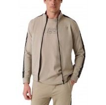 GUESS FULL ZIP NEW ARLO SWEATSHIRT ΖΑΚΕΤΑ ΦΟΥΤΕΡ ΑΝΔΡΙΚΗ BEIGE