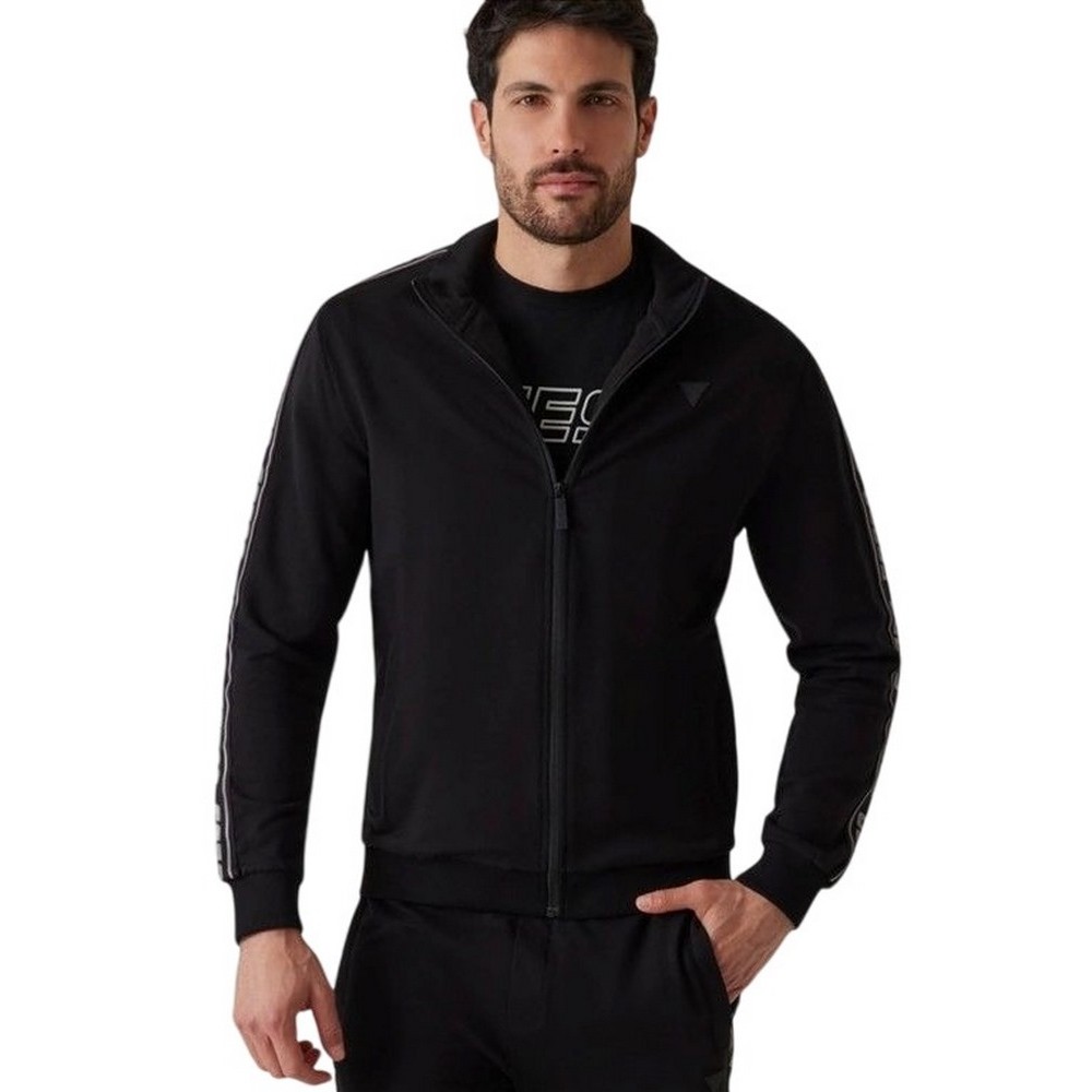 GUESS FULL ZIP NEW ARLO SWEATSHIRT ΖΑΚΕΤΑ ΦΟΥΤΕΡ ΑΝΔΡΙΚΗ BLACK