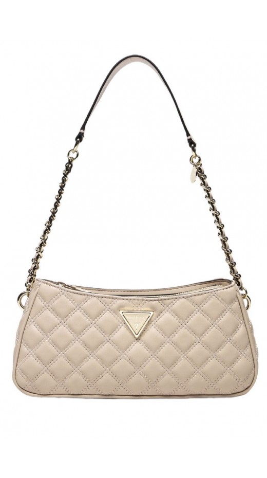 GUESS GIULLY TOP ZIP SHOULDER BAG ΤΣΑΝΤΑ ΓΥΝΑΙΚΕΙΑ BEIGE