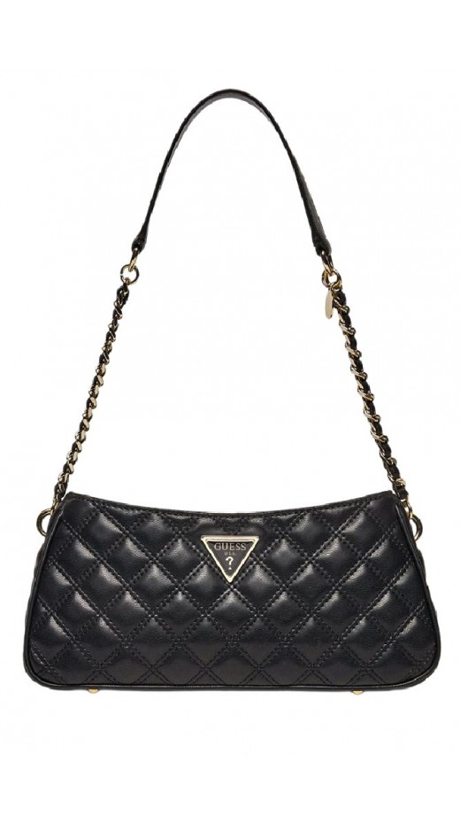 GUESS GIULLY TOP ZIP SHOULDER BAG ΤΣΑΝΤΑ ΓΥΝΑΙΚΕΙΑ BLACK