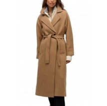 SUPERDRY D3 STUD RELAXED LONG WOOL COAT ΠΑΛΤΟ ΓΥΝΑΙΚΕΙΟ BROWN