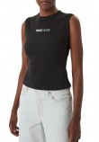 TOMMY JEANS SLIM ESS LOGO 2 RIB TANK ΤΟΠ ΓΥΝΑΙΚΕΙΟ BLACK