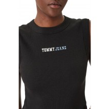 TOMMY JEANS SLIM ESS LOGO 2 RIB TANK ΤΟΠ ΓΥΝΑΙΚΕΙΟ BLACK