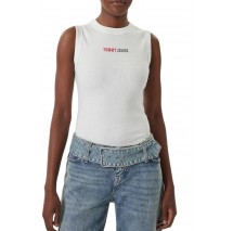 TOMMY JEANS SLIM ESS LOGO 2 RIB TANK ΤΟΠ ΓΥΝΑΙΚΕΙΟ ECRU