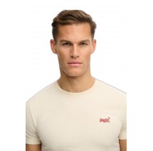 SUPERDRY ESSENTIAL LOGO EMB T-SHIRT ΜΠΛΟΥΖΑ ΑΝΔΡΙΚΗ BEIGE