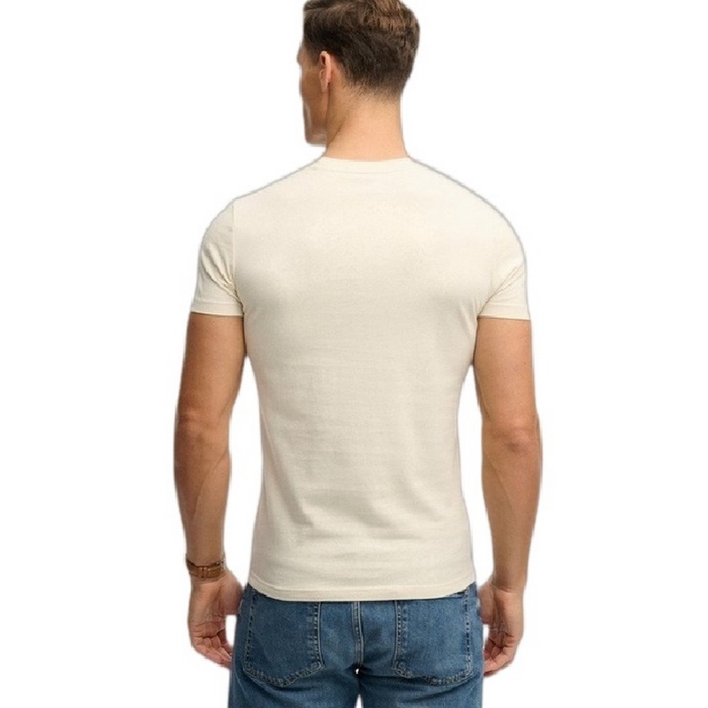 SUPERDRY ESSENTIAL LOGO EMB T-SHIRT ΜΠΛΟΥΖΑ ΑΝΔΡΙΚΗ BEIGE