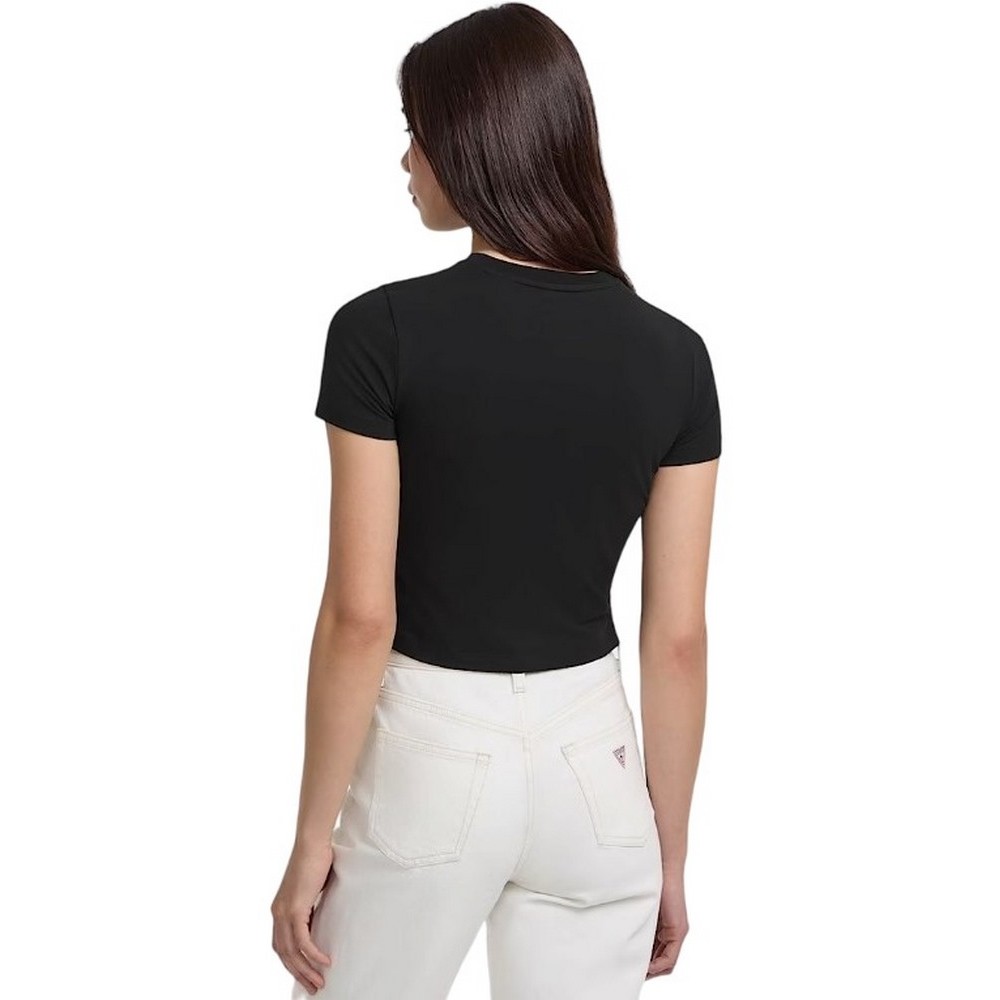 GUESS JEANS CN BABY EMB ST T-SHIRT ΜΠΛΟΥΖΑ ΓΥΝΑΙΚΕΙΑ BLACK