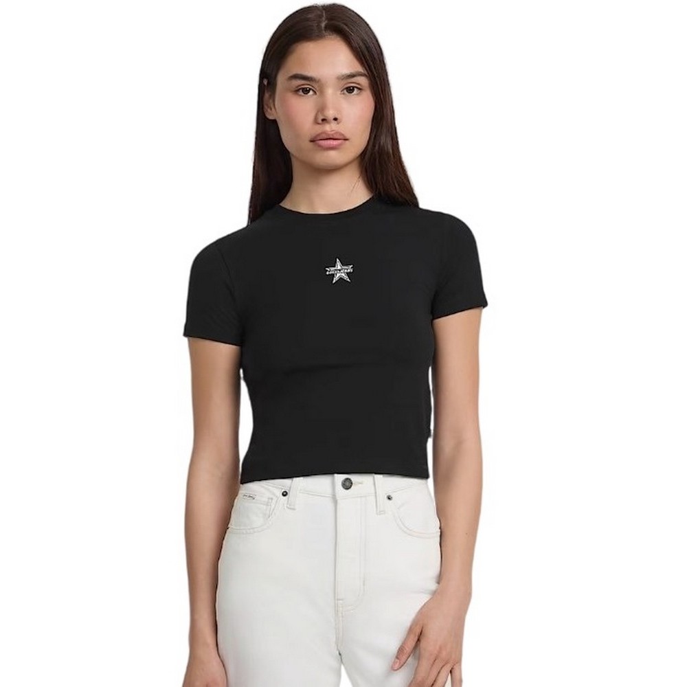 GUESS JEANS CN BABY EMB ST T-SHIRT ΜΠΛΟΥΖΑ ΓΥΝΑΙΚΕΙΑ BLACK
