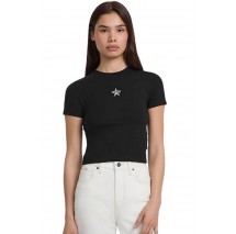 GUESS JEANS CN BABY EMB ST T-SHIRT ΜΠΛΟΥΖΑ ΓΥΝΑΙΚΕΙΑ BLACK