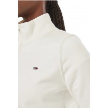 TOMMY JEANS S FLAG FITTED ZIP THRU EXT ΖΑΚΕΤΑ ΦΟΥΤΕΡ ΓΥΝΑΙΚΕΙΑ ECRU
