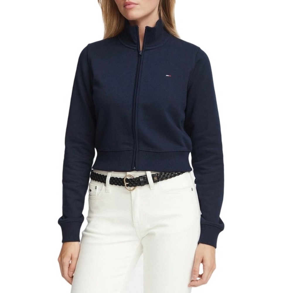 TOMMY JEANS S FLAG FITTED ZIP THRU EXT ΖΑΚΕΤΑ ΦΟΥΤΕΡ ΓΥΝΑΙΚΕΙΑ NAVY