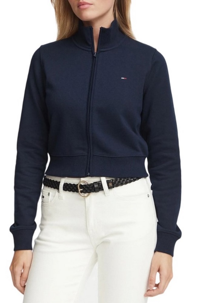 TOMMY JEANS S FLAG FITTED ZIP THRU EXT ΖΑΚΕΤΑ ΦΟΥΤΕΡ ΓΥΝΑΙΚΕΙΑ NAVY