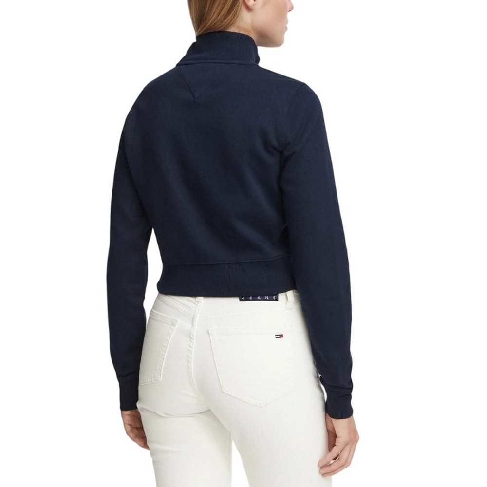 TOMMY JEANS S FLAG FITTED ZIP THRU EXT ΖΑΚΕΤΑ ΦΟΥΤΕΡ ΓΥΝΑΙΚΕΙΑ NAVY