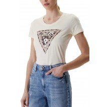 GUESS CN LEO TRIANGLE T-SHIRT ΜΠΛΟΥΖΑ ΓΥΝΑΙΚΕΙΑ SAND