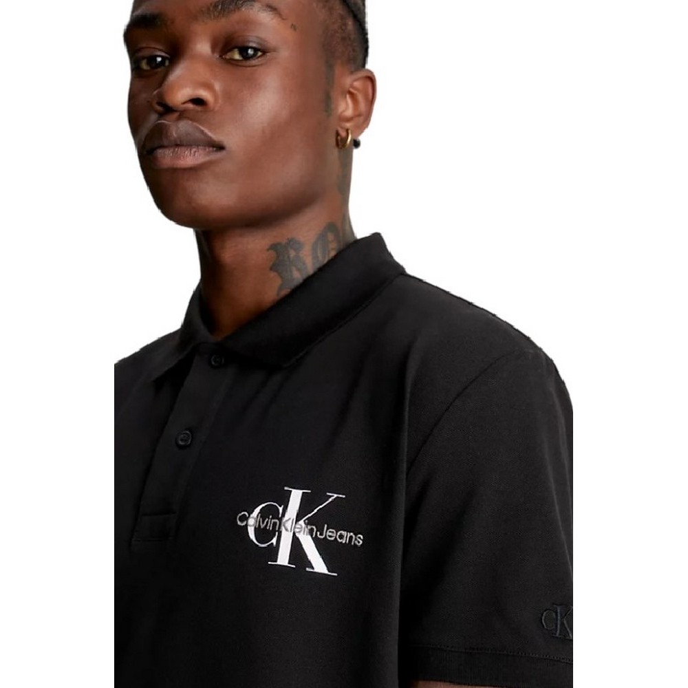 CALVIN KLEIN JEANS MONOLOGO POLO ΜΠΛΟΥΖΑ ΑΝΔΡΙΚΗ BLACK