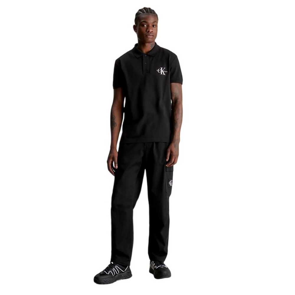 CALVIN KLEIN JEANS MONOLOGO POLO ΜΠΛΟΥΖΑ ΑΝΔΡΙΚΗ BLACK