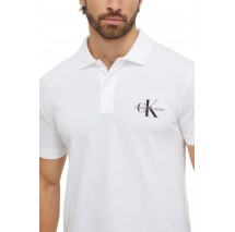 CALVIN KLEIN JEANS MONOLOGO POLO ΜΠΛΟΥΖΑ ΑΝΔΡΙΚΗ BRIGHT WHITE