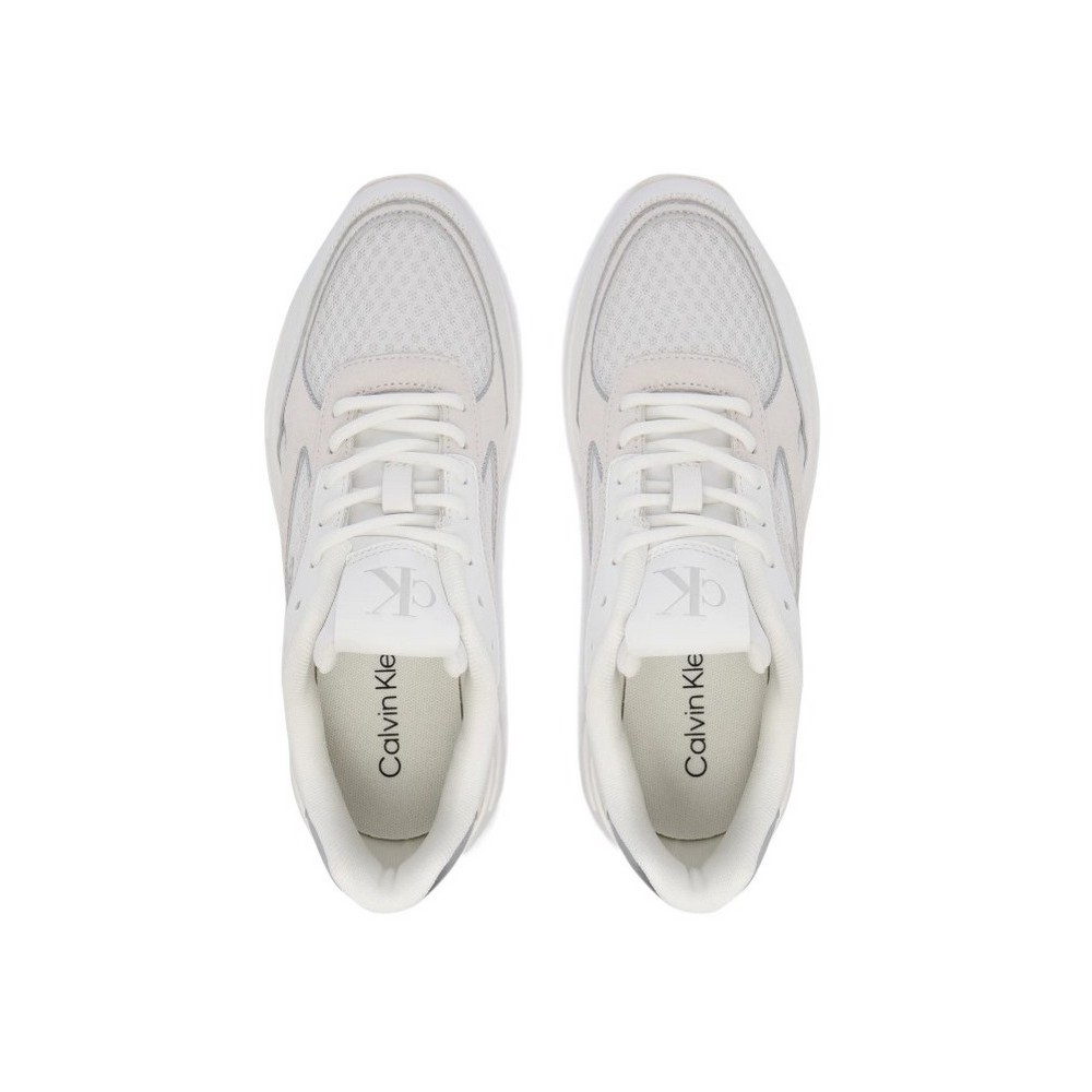 CALVIN KLEIN HIKE RUNNER MESH MIX MET MG ΠΑΠΟΥΤΣΙ ΓΥΝΑΙΚΕΙΟ WHITE SILVER