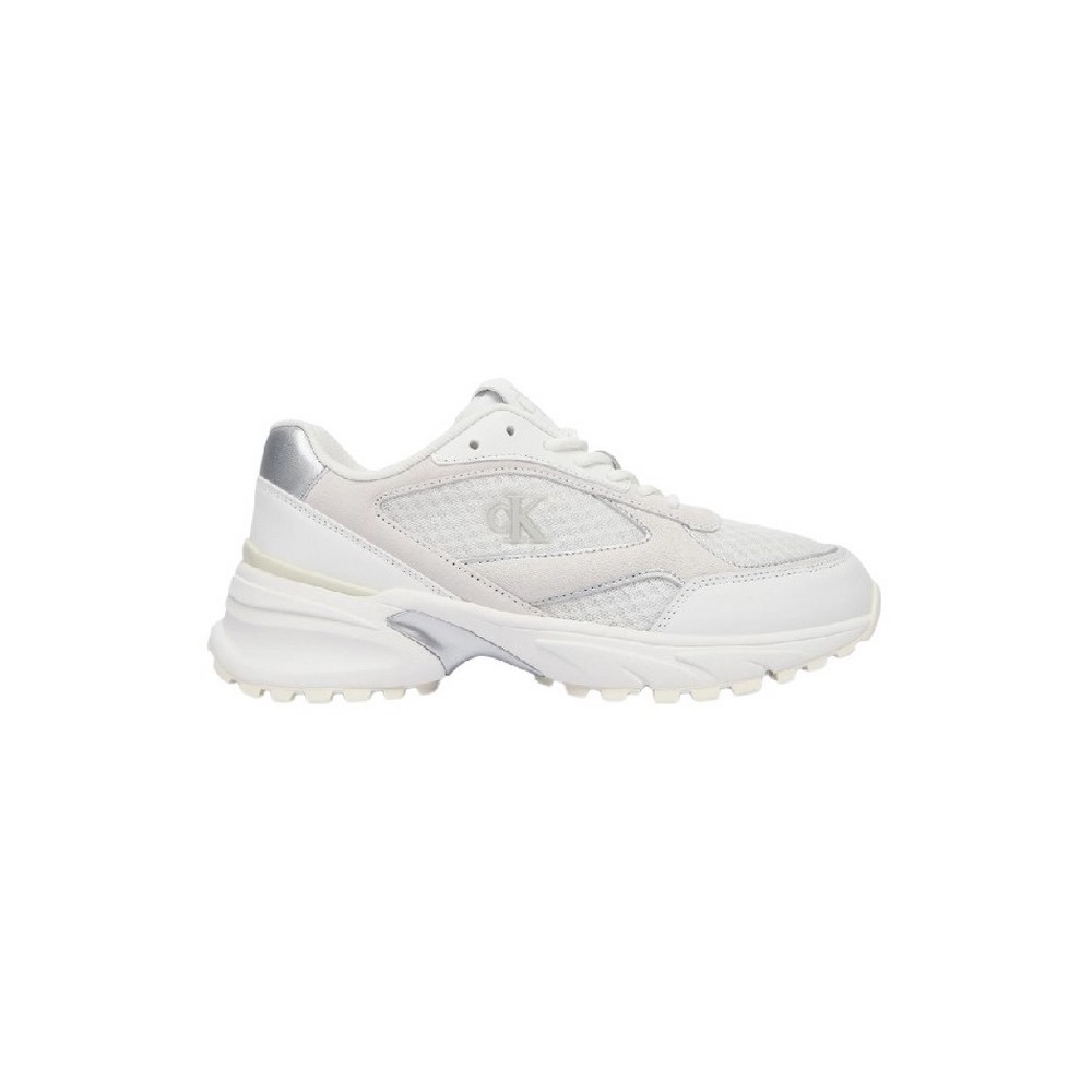 CALVIN KLEIN HIKE RUNNER MESH MIX MET MG ΠΑΠΟΥΤΣΙ ΓΥΝΑΙΚΕΙΟ WHITE SILVER