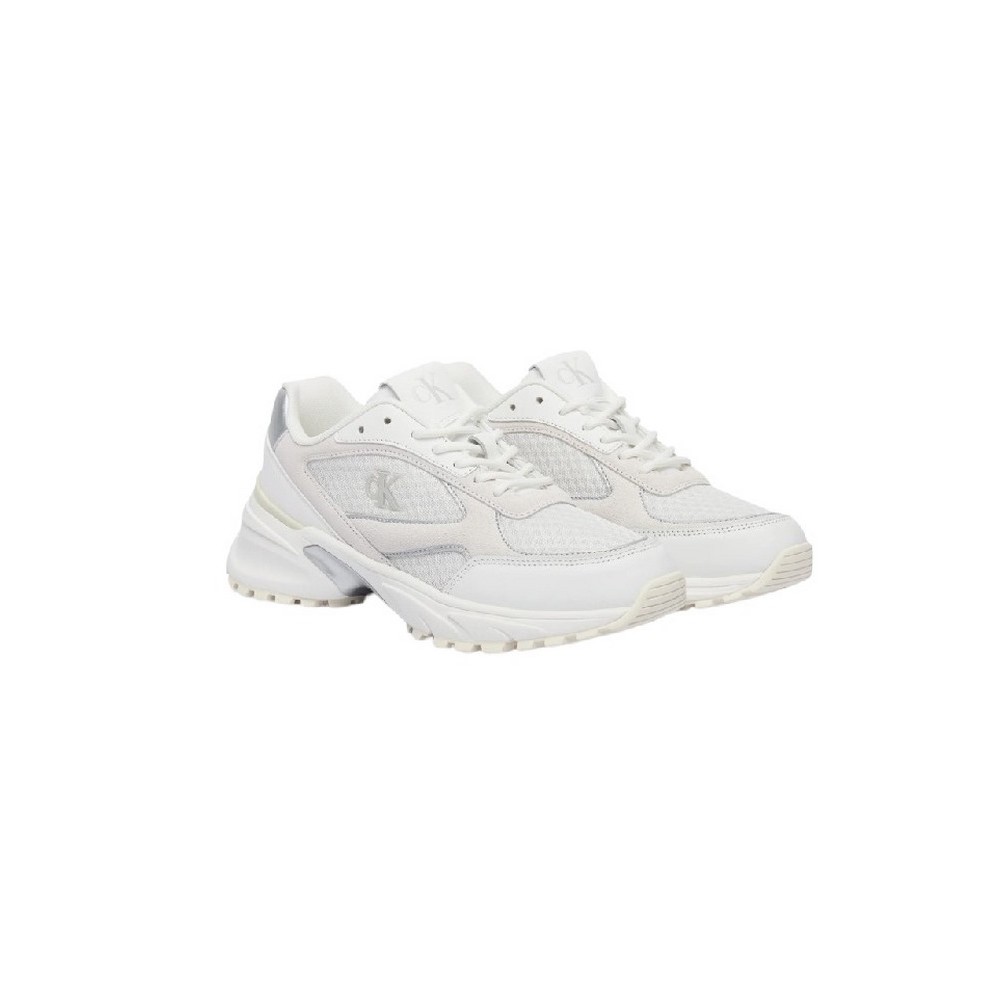 CALVIN KLEIN HIKE RUNNER MESH MIX MET MG ΠΑΠΟΥΤΣΙ ΓΥΝΑΙΚΕΙΟ WHITE SILVER