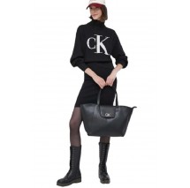 CALVIN KLEIN JEANS BLOWN UP CK LOOSE SWEATER ΜΠΛΟΥΖΑ ΓΥΝΑΙΚΕΙΑ BLACK