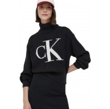 CALVIN KLEIN JEANS BLOWN UP CK LOOSE SWEATER ΜΠΛΟΥΖΑ ΓΥΝΑΙΚΕΙΑ BLACK