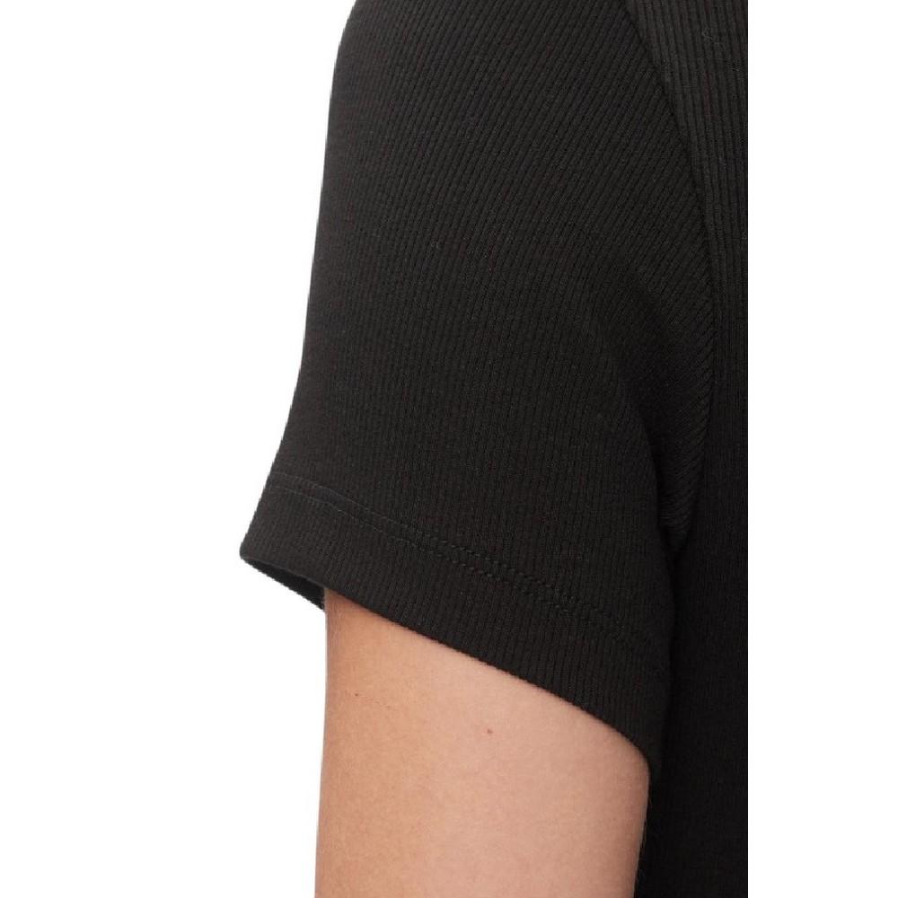 TOMMY JEANS SLIM ESSENTIAL RIB V SS T-SHIRT ΜΠΛΟΥΖΑ ΓΥΝΑΙΚΕΙΑ BLACK
