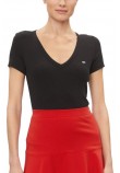 TOMMY JEANS SLIM ESSENTIAL RIB V SS T-SHIRT ΜΠΛΟΥΖΑ ΓΥΝΑΙΚΕΙΑ BLACK