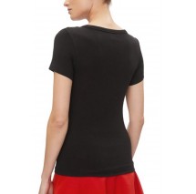 TOMMY JEANS SLIM ESSENTIAL RIB V SS T-SHIRT ΜΠΛΟΥΖΑ ΓΥΝΑΙΚΕΙΑ BLACK