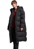 SUPERDRY D5 STUD LONGLINE HOODED PUFFER COAT ΜΠΟΥΦΑΝ ΓΥΝΑΙΚΕΙΟ BLACK