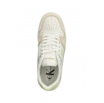 CALVIN KLEIN JEANS BASKET CUPSOLE LACE MIX NBS SAT ΠΑΠΟΥΤΣΙ ΓΥΝΑΙΚΕΙΟ WHITE