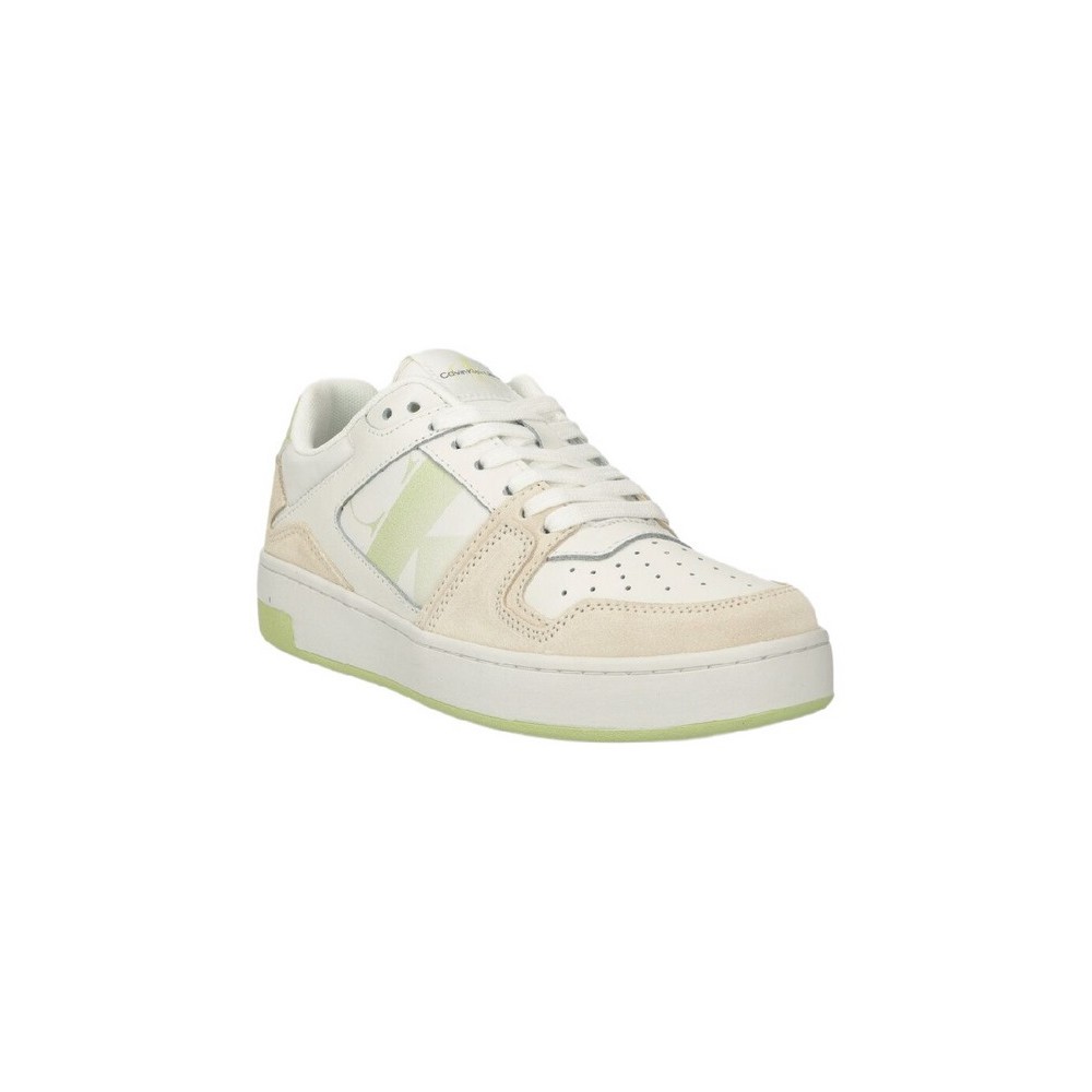 CALVIN KLEIN JEANS BASKET CUPSOLE LACE MIX NBS SAT ΠΑΠΟΥΤΣΙ ΓΥΝΑΙΚΕΙΟ WHITE