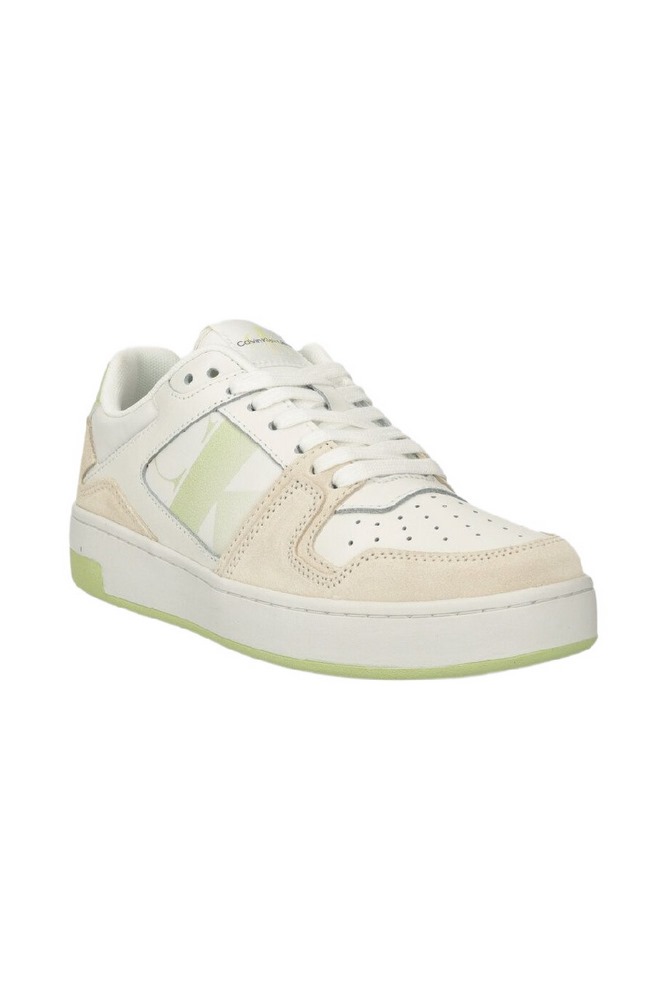 CALVIN KLEIN JEANS BASKET CUPSOLE LACE MIX NBS SAT ΠΑΠΟΥΤΣΙ ΓΥΝΑΙΚΕΙΟ WHITE