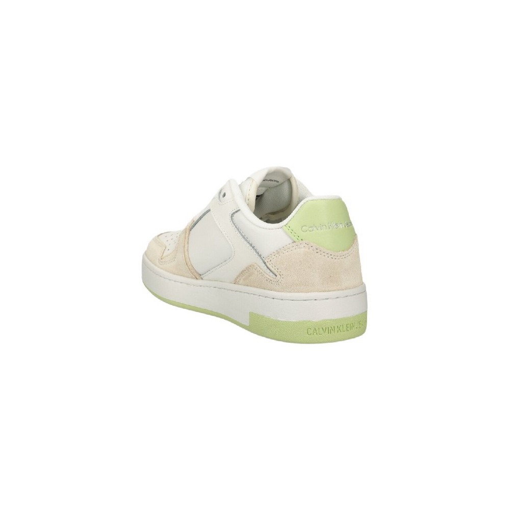 CALVIN KLEIN JEANS BASKET CUPSOLE LACE MIX NBS SAT ΠΑΠΟΥΤΣΙ ΓΥΝΑΙΚΕΙΟ WHITE