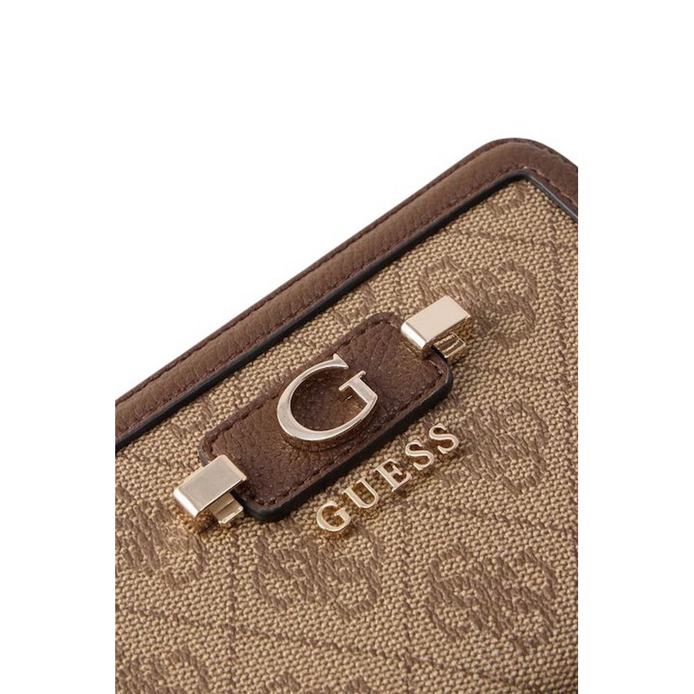 GUESS LINDSEY SLG MEDIUM ZIP AROUND ΠΟΡΤΟΦΟΛΙ ΓΥΝΑΙΚΕΙΟ LATTE